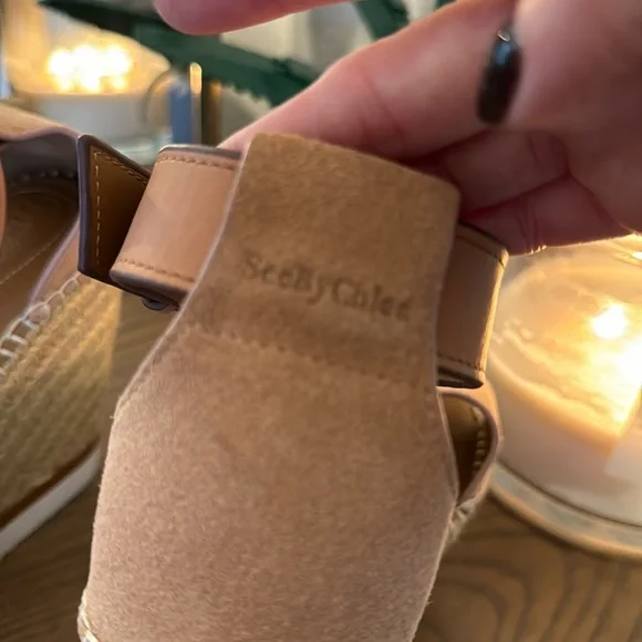 SeeByChloe Glyn Suede Wedge Espadrille Sandals - Picture 4 of 4